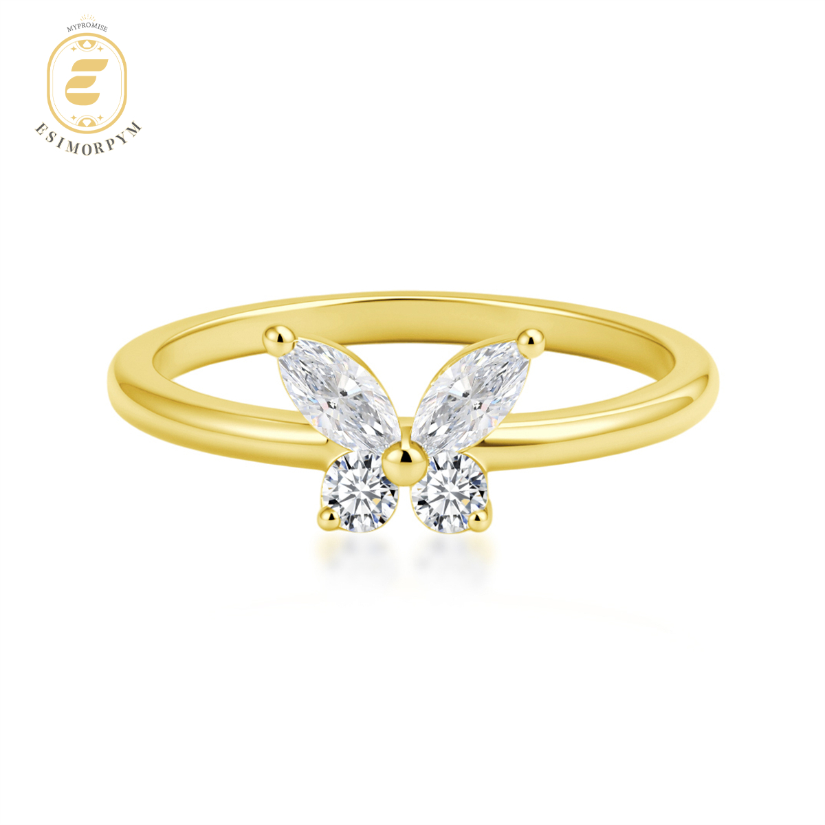 Moissanite Dreamy Butterfly Ring