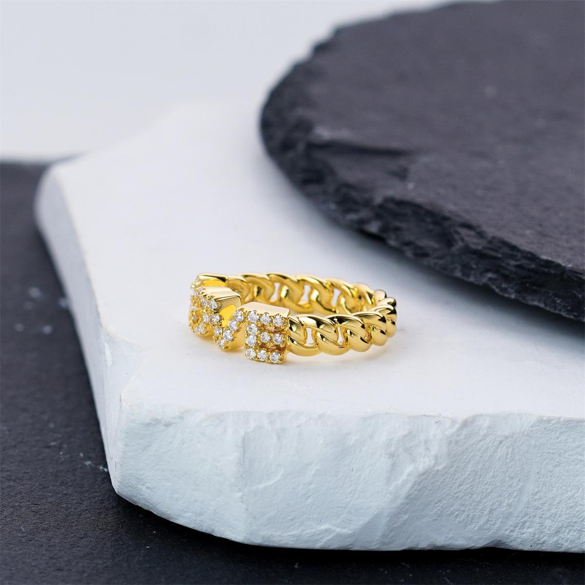 Moissanite Forever Love Chain Ring