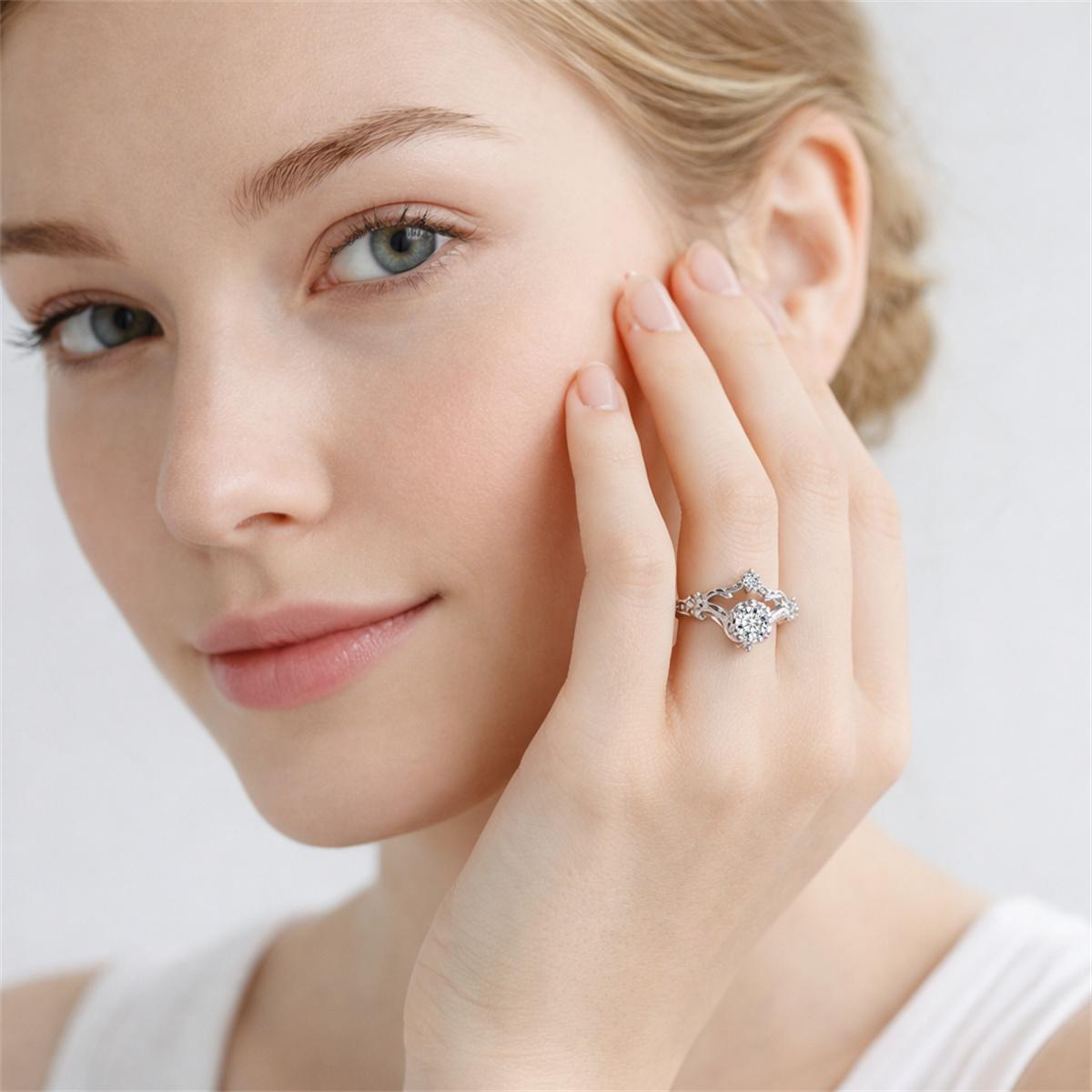Moissanite Spring Radiance Flower Ring