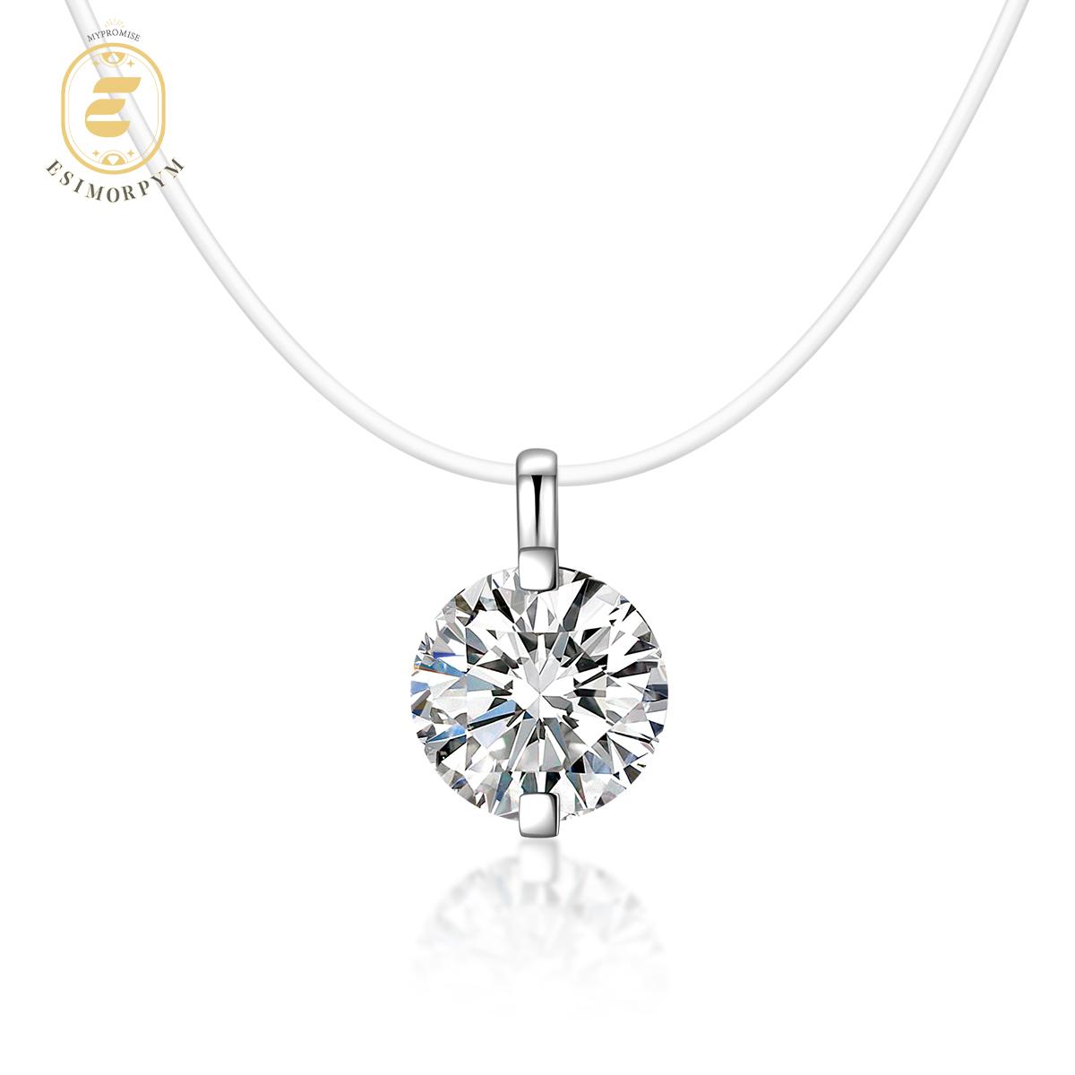 (New Invisible Choker) Moissanite 1-2ct Luxury Transparent Mermaid Tear Pendant