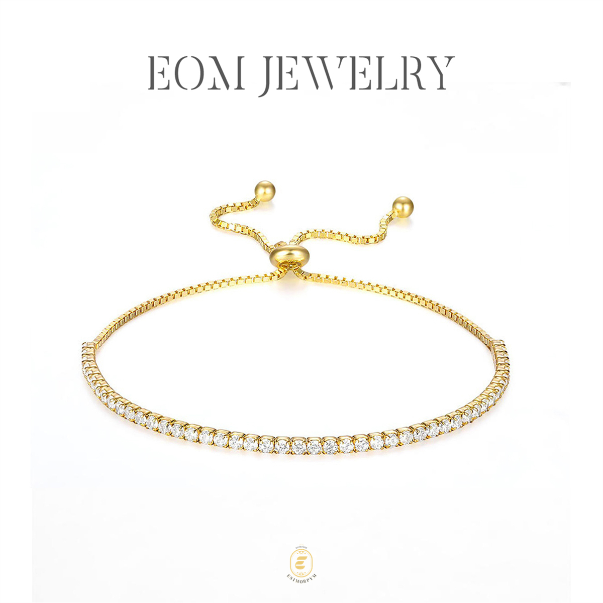 Starlight Adjustable Cubic Zirconia Copper Bracelet