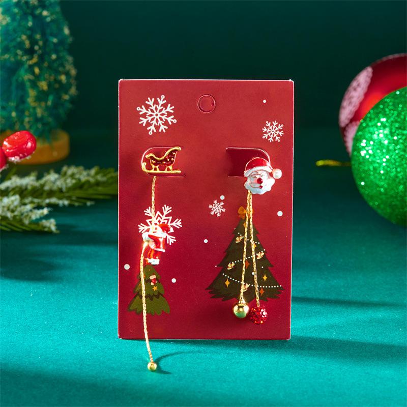 Christmas Santa Claus Tassel Earrings