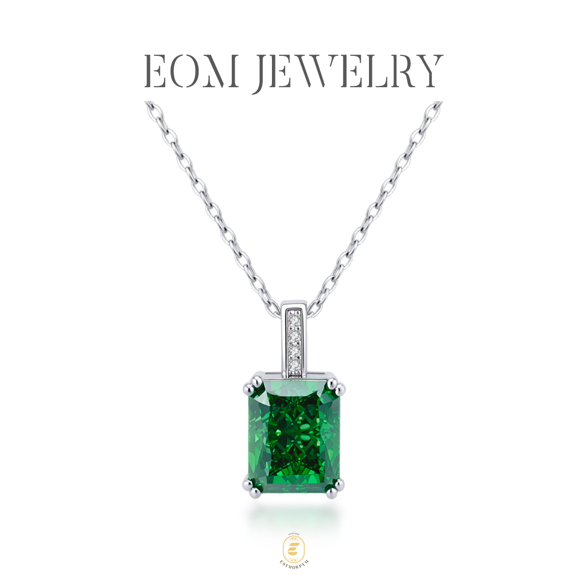 Symphony of Vert Square Pendant Necklace