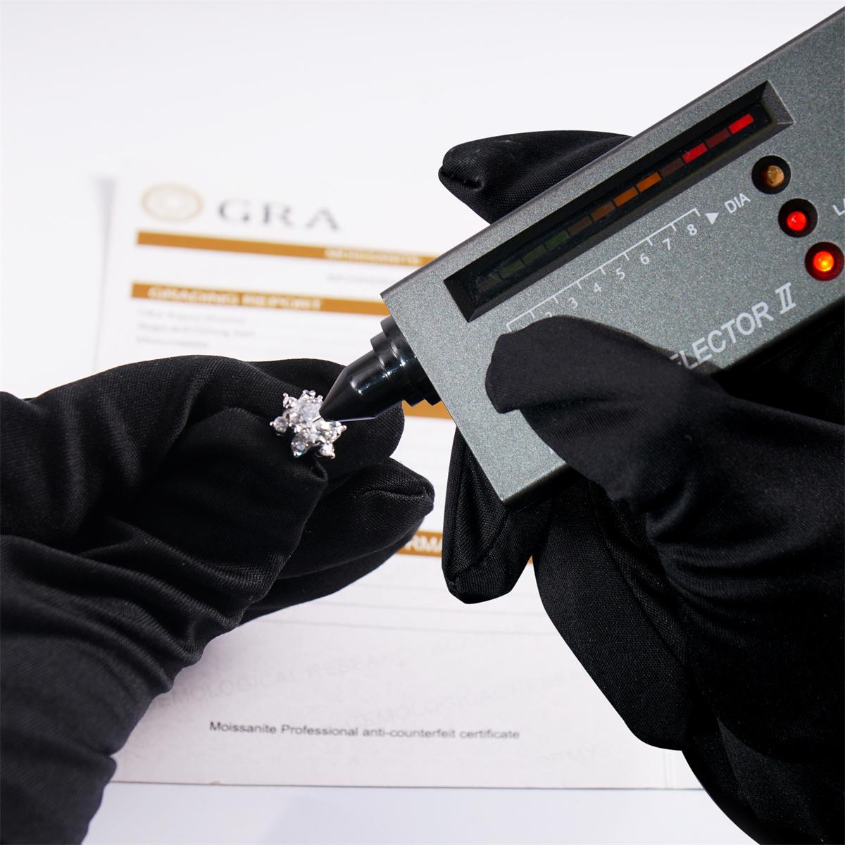 Moissanite 0.5-2ct Snowflake Stud Earrings