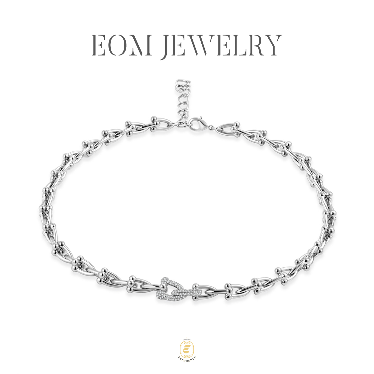 Interlocking Heart U-Link Chain Necklace