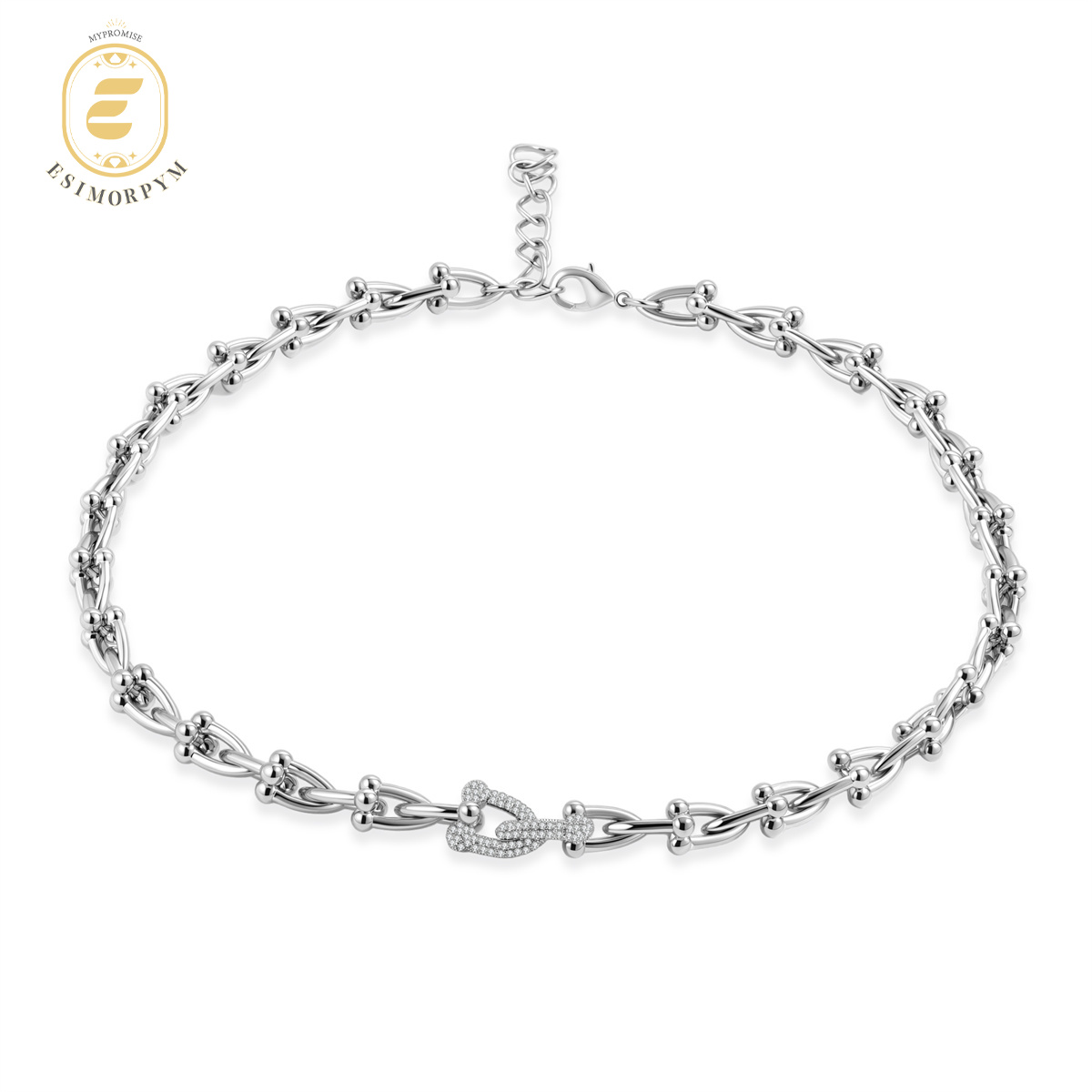 Interlocking Heart U-Link Chain Necklace