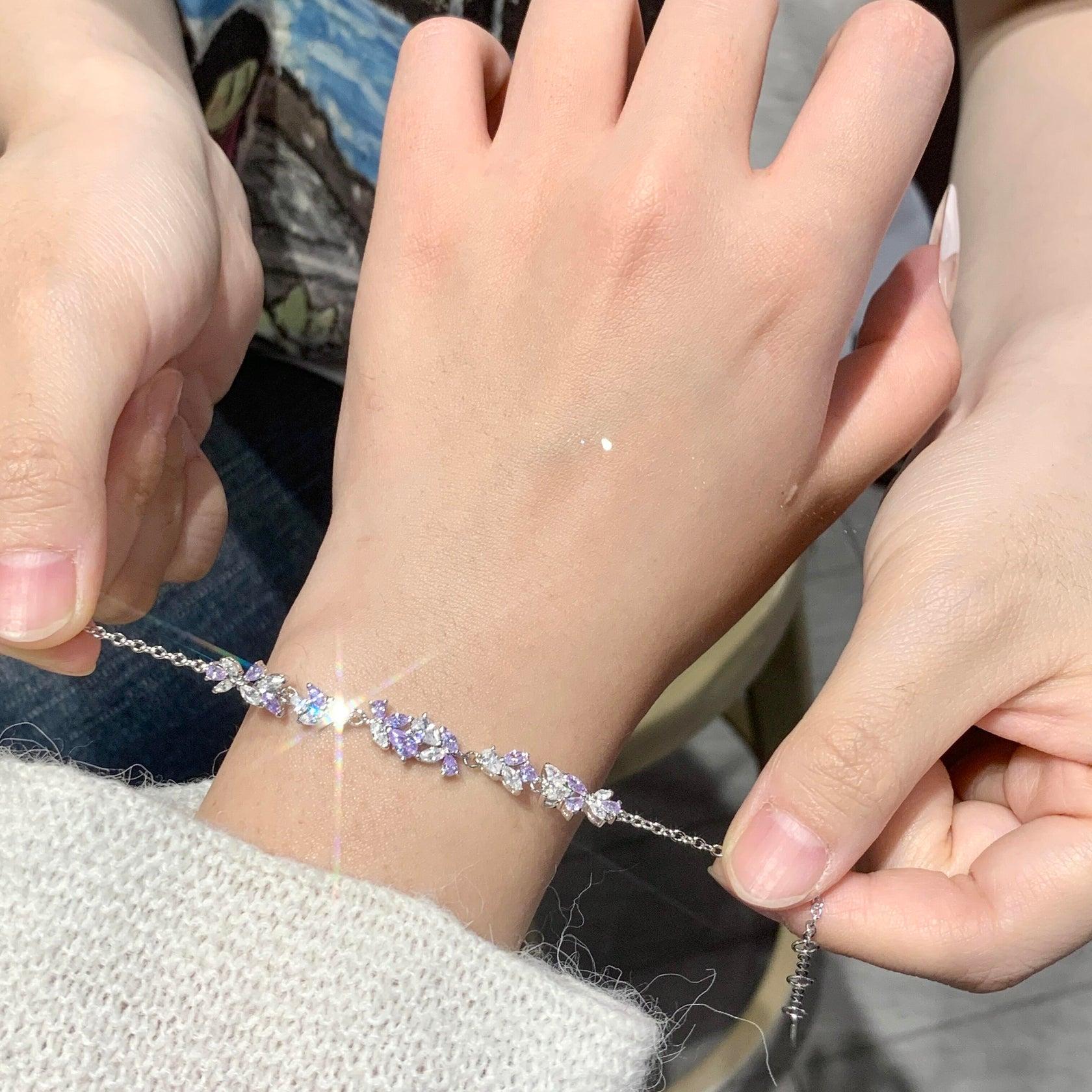 Delicate Wisteria Flower Bracelet