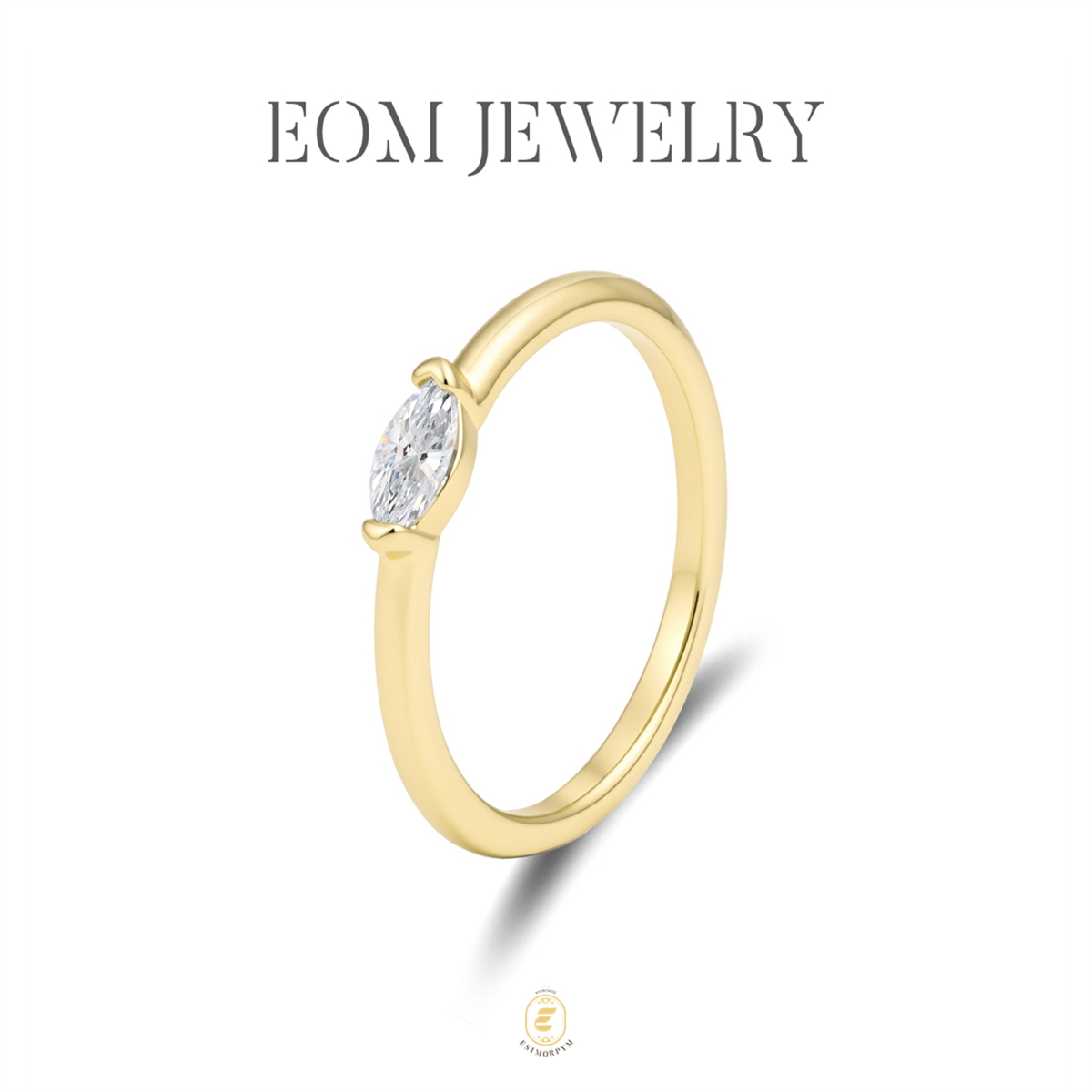 Moissanite Echo of Love Marquise Cut Eternal Ring