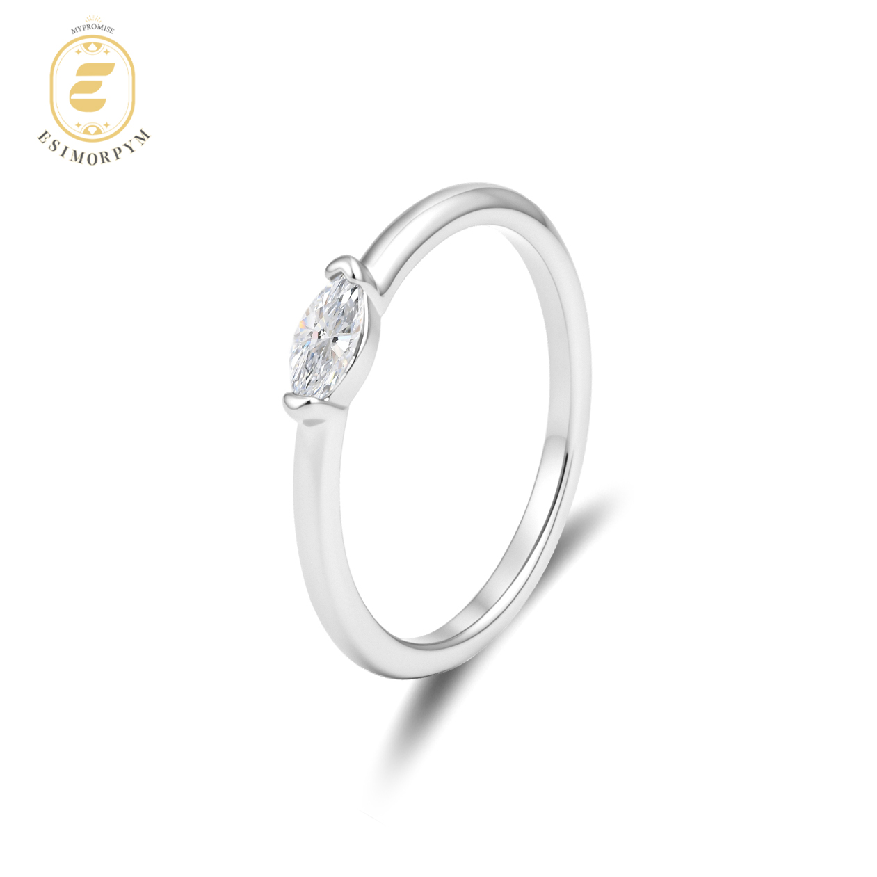 Moissanite Echo of Love Marquise Cut Eternal Ring