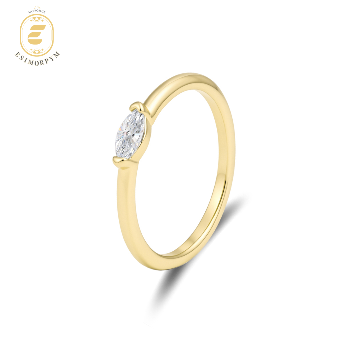 Moissanite Echo of Love Marquise Cut Eternal Ring