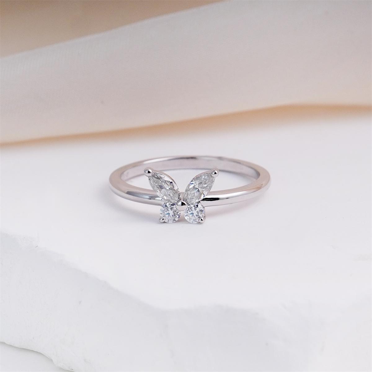 Moissanite Dreamy Butterfly Ring