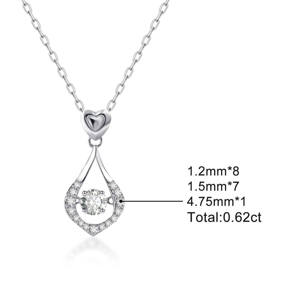 Moissanite Sweetheart Teardrop Pendant Necklace