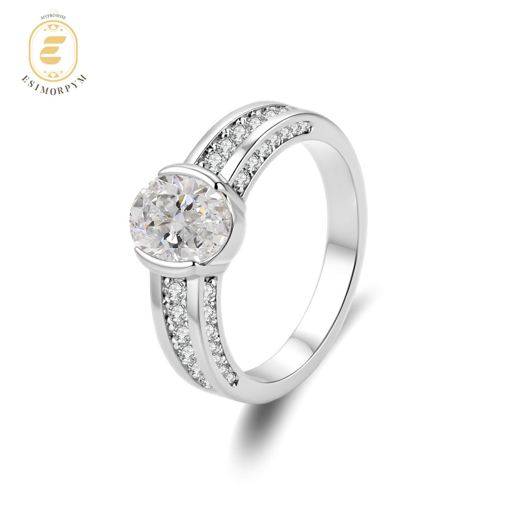 Moissanite 1.5ct Fortune Glow Oval Ring