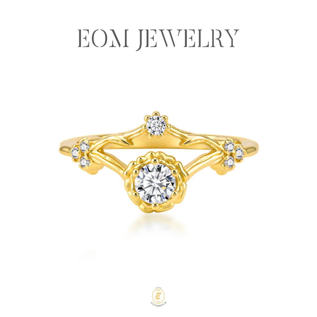 Moissanite Spring Radiance Flower Ring