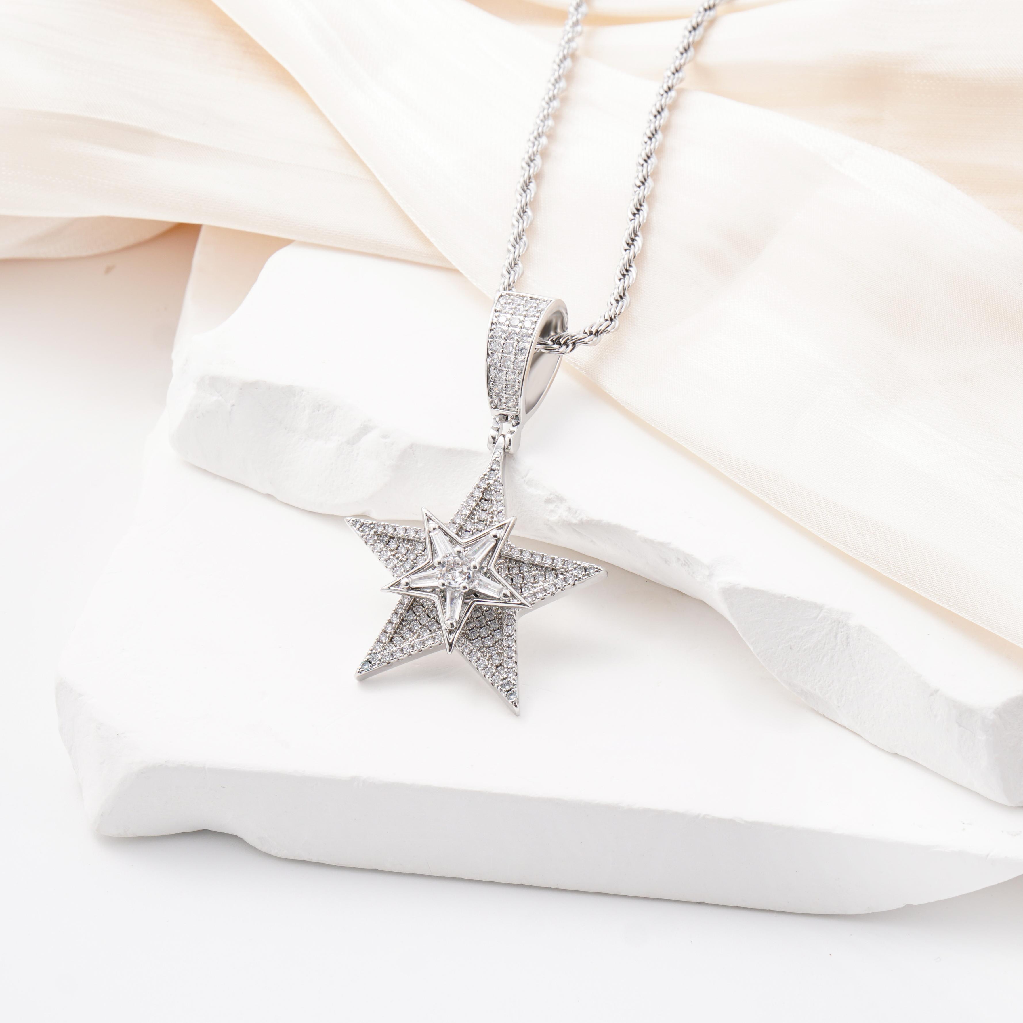 Rotatable Star Pendant Necklace