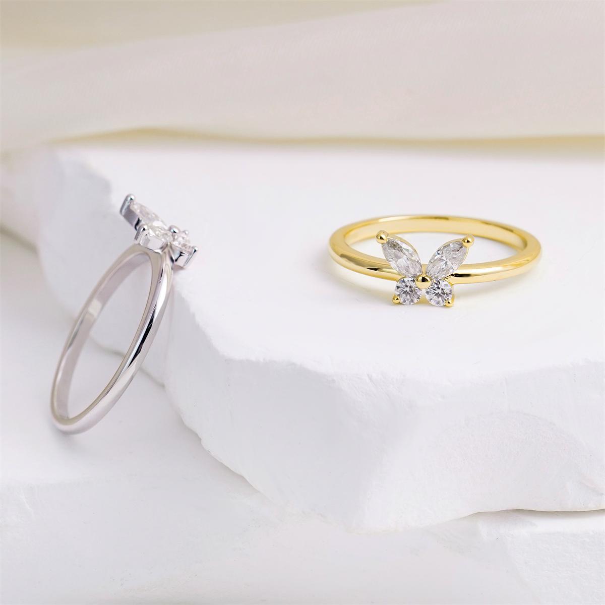 Moissanite Dreamy Butterfly Ring