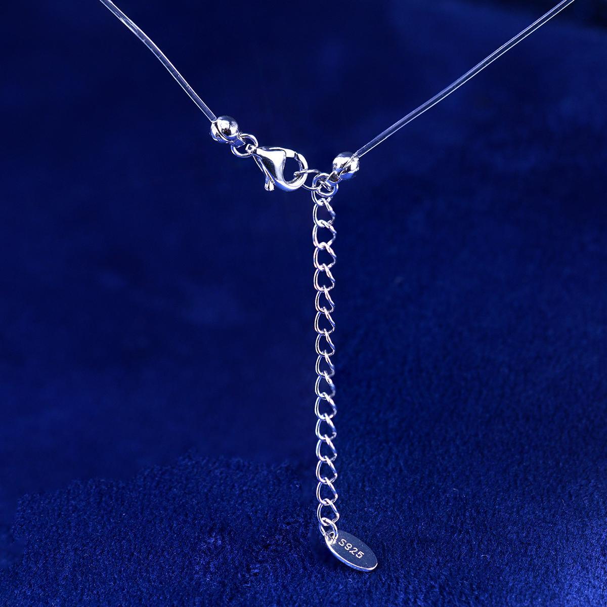(New Invisible Choker) Moissanite 1-2ct Luxury Transparent Mermaid Tear Pendant