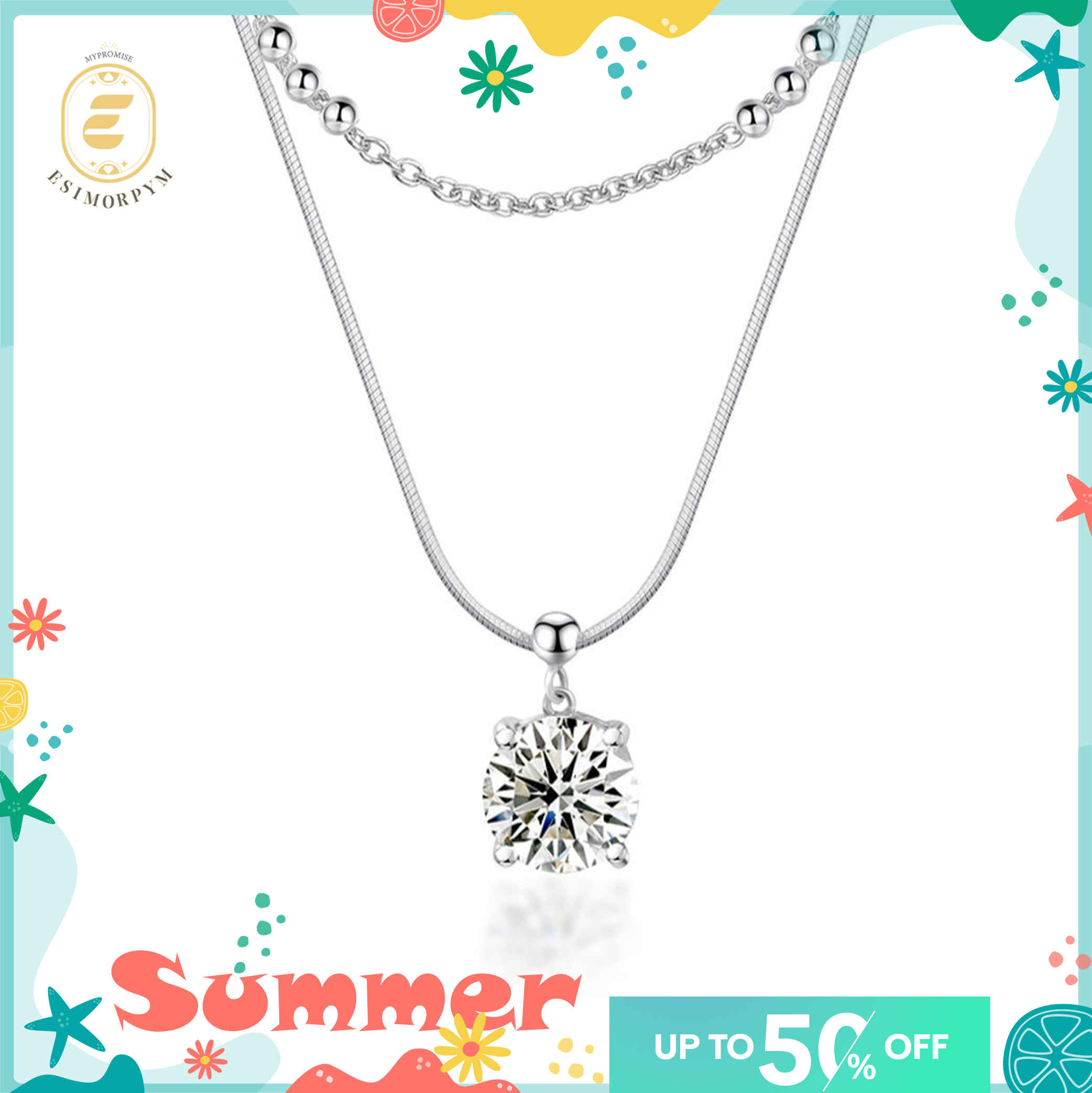 Moissanite 2ct Whispers of Love Copper Pendant Necklace (Buy 2 Free Shipping & Extra $3.99 off)