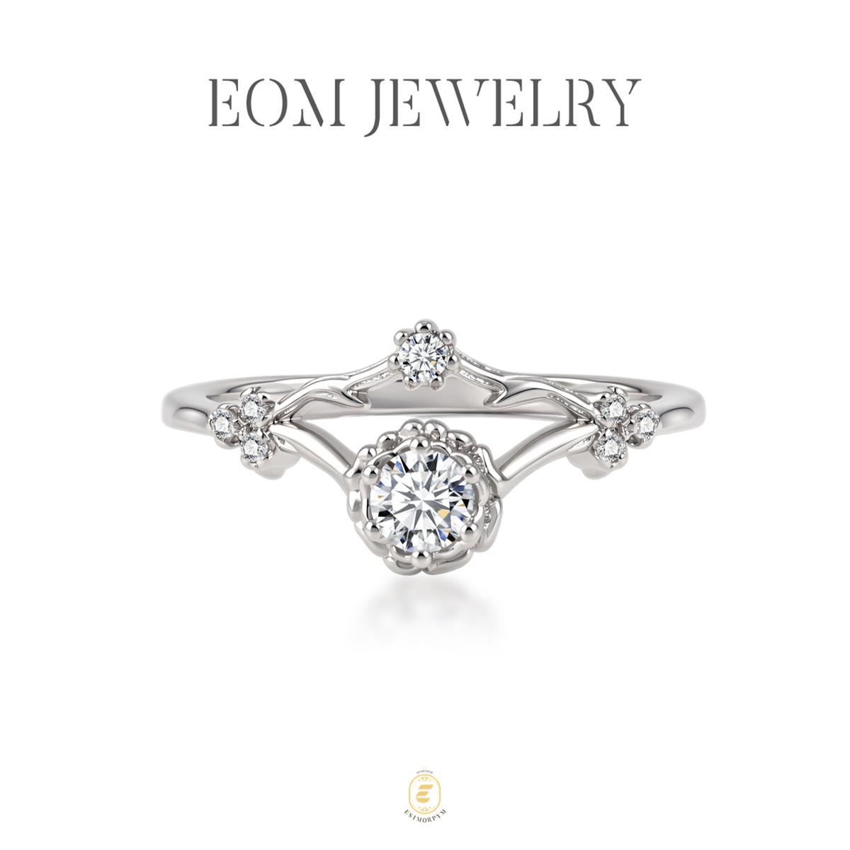 Moissanite Spring Radiance Flower Ring