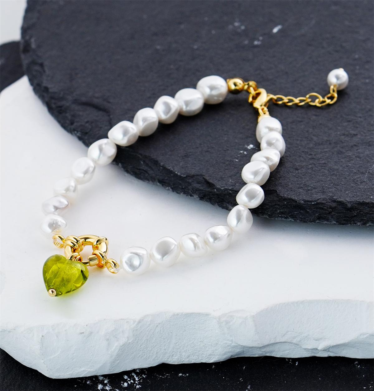Moonlit Forest Heart Baroque Bracelet