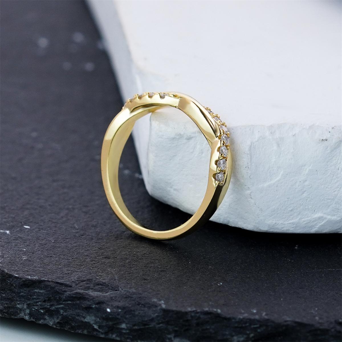Moissanite Eternal Glow Crossover Ring