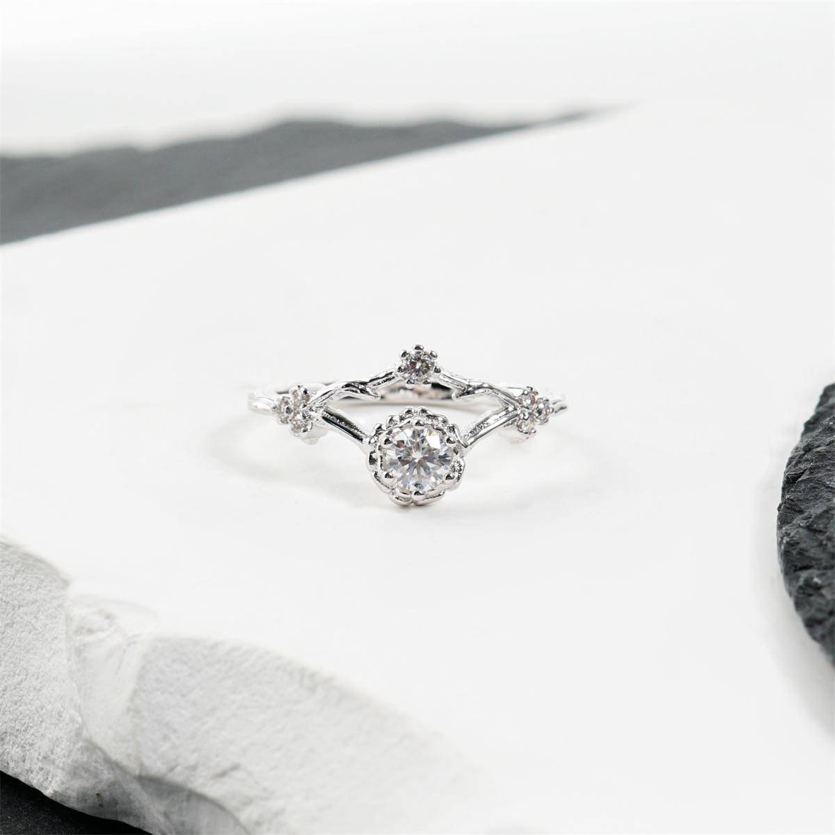 Moissanite Spring Radiance Flower Ring