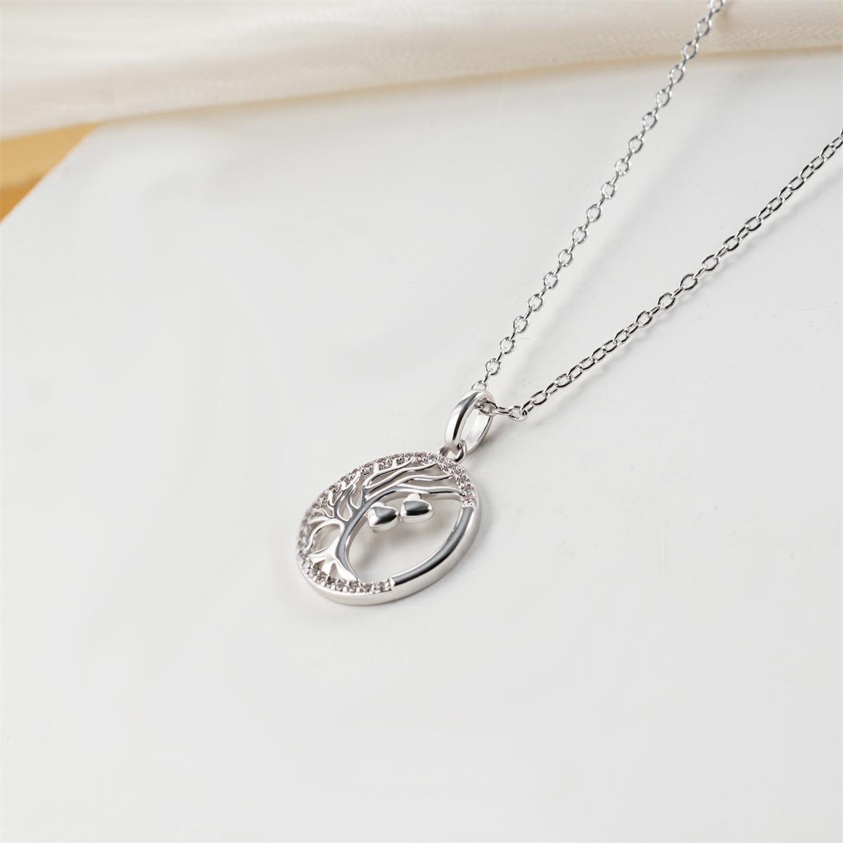 Moissanite Tree of Life Pendant Necklace