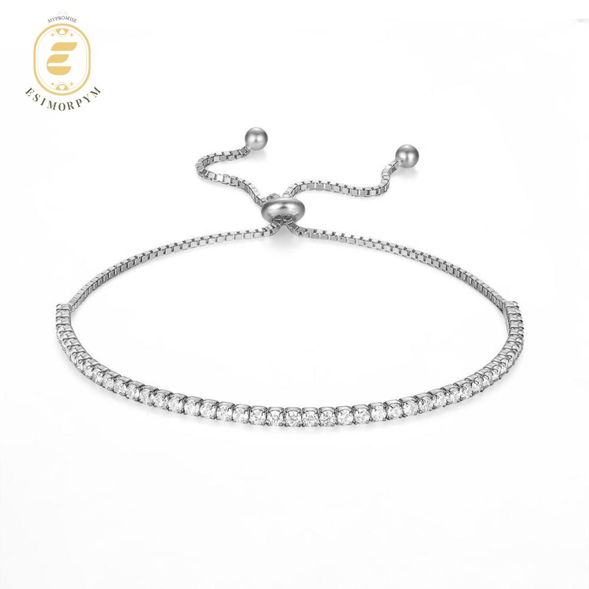 Starlight Adjustable Cubic Zirconia Copper Bracelet