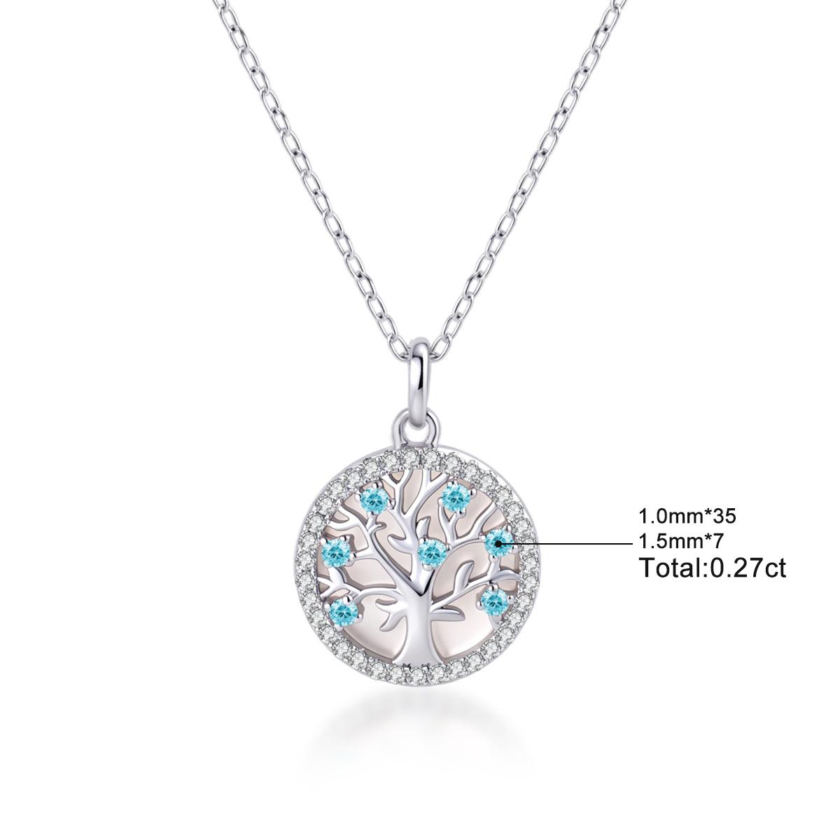 Pave Halo Tree Pendant Necklace