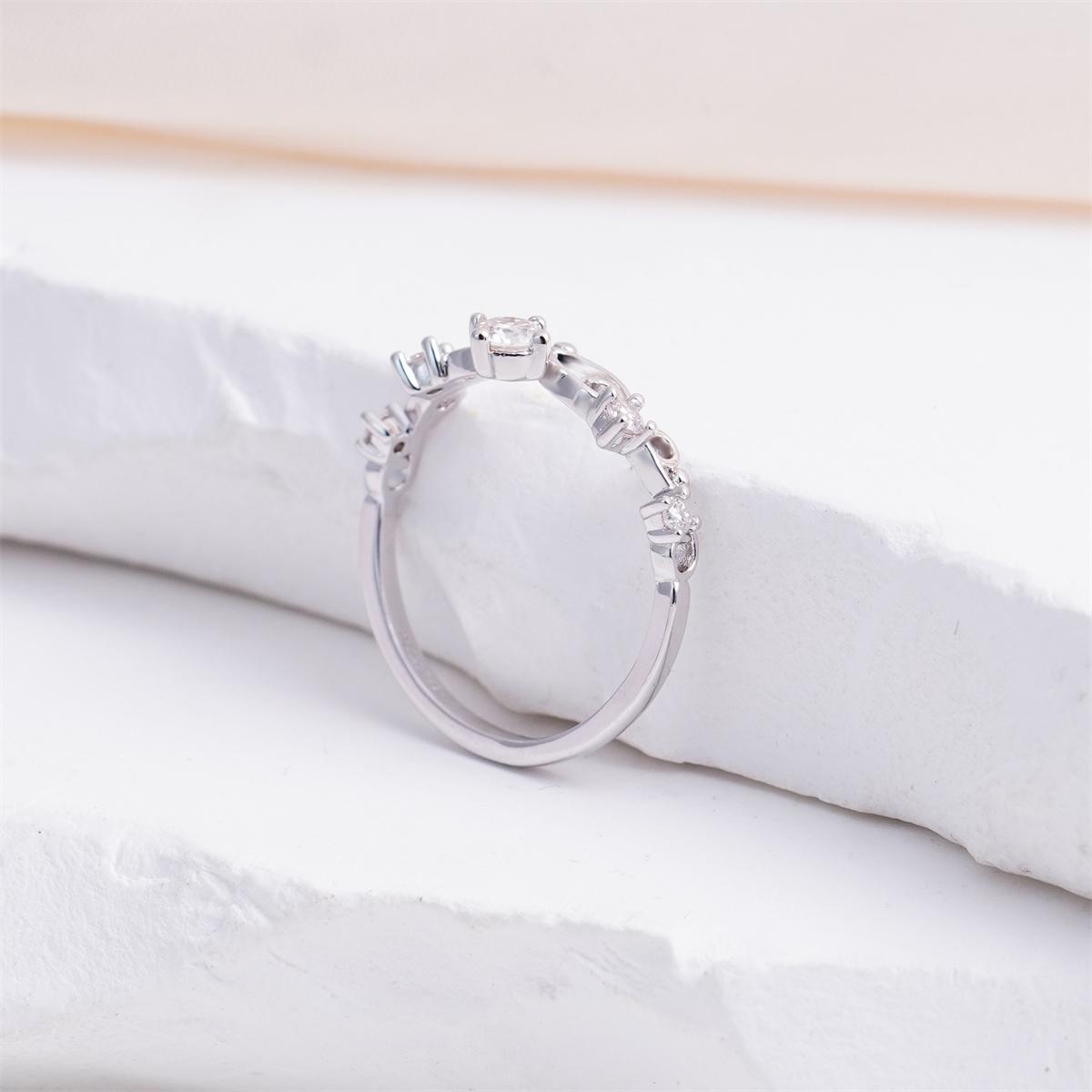 Moissanite Vintage Crown Eternity Ring