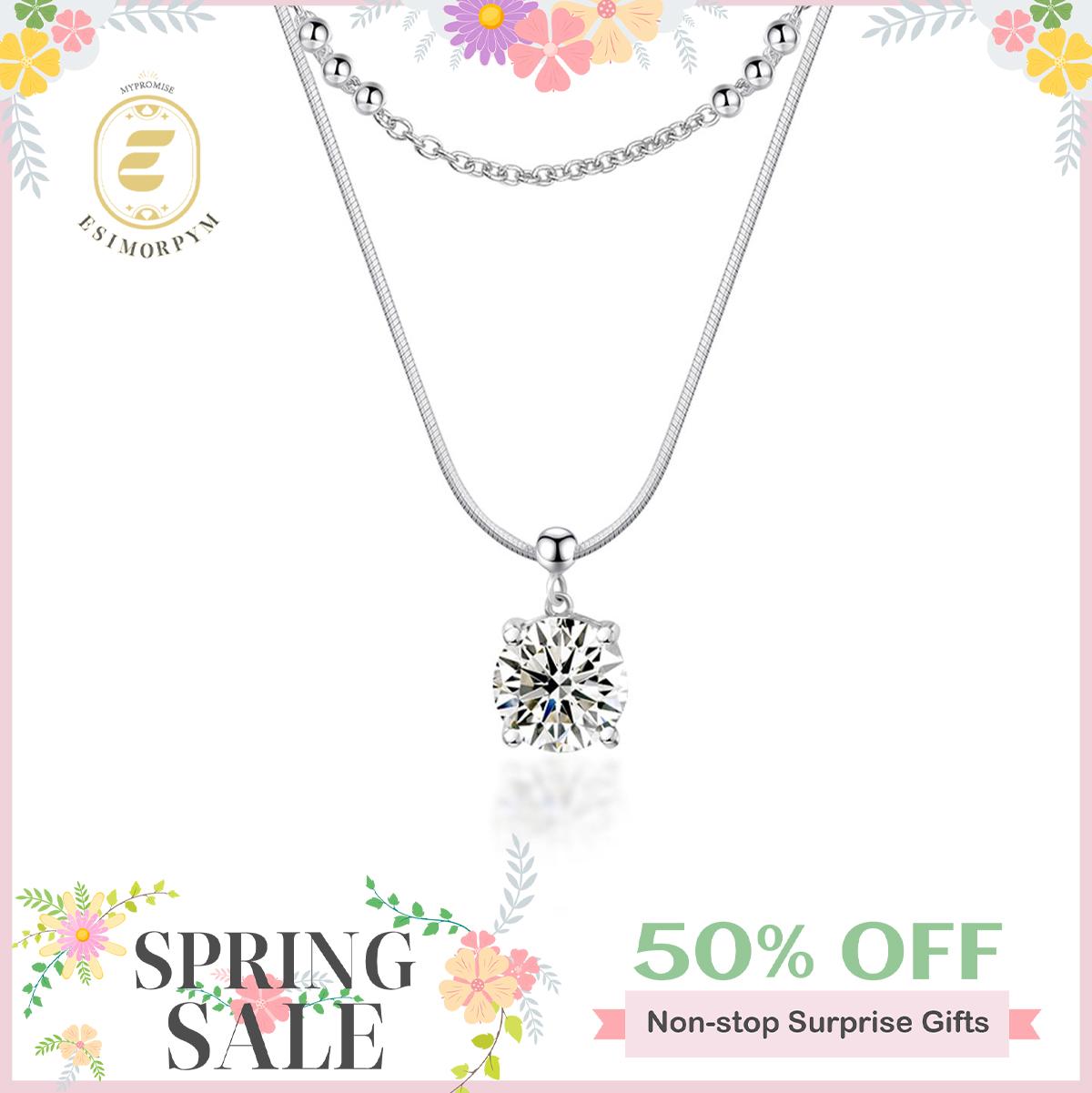 Moissanite 2ct Whispers of Love Copper Pendant Necklace (Buy 2 Free Shipping & Extra $3.99 off)