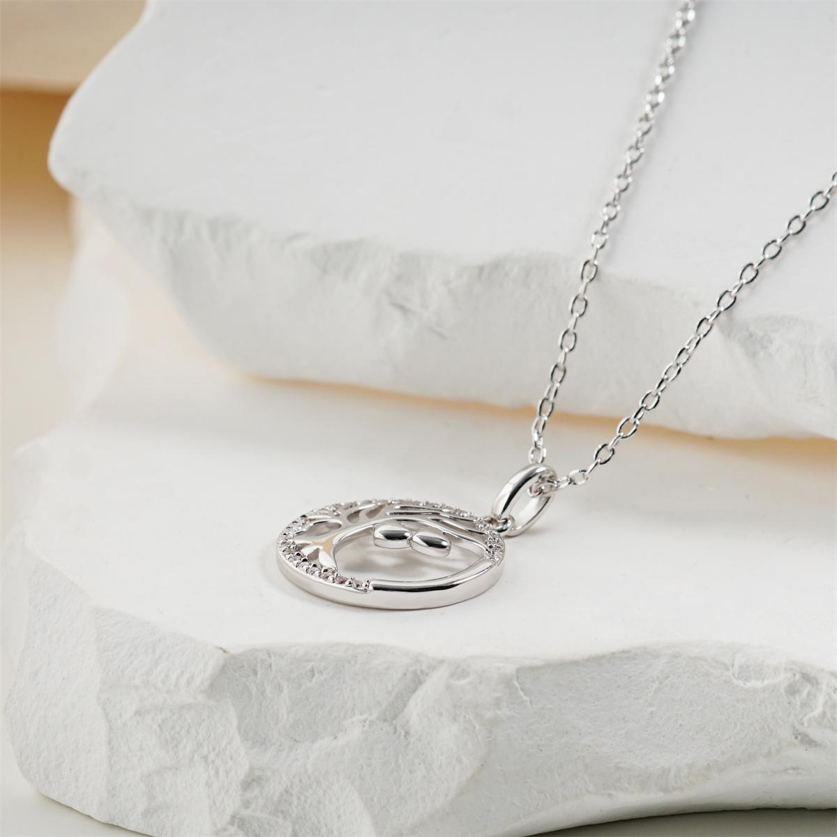 Moissanite Tree of Life Pendant Necklace