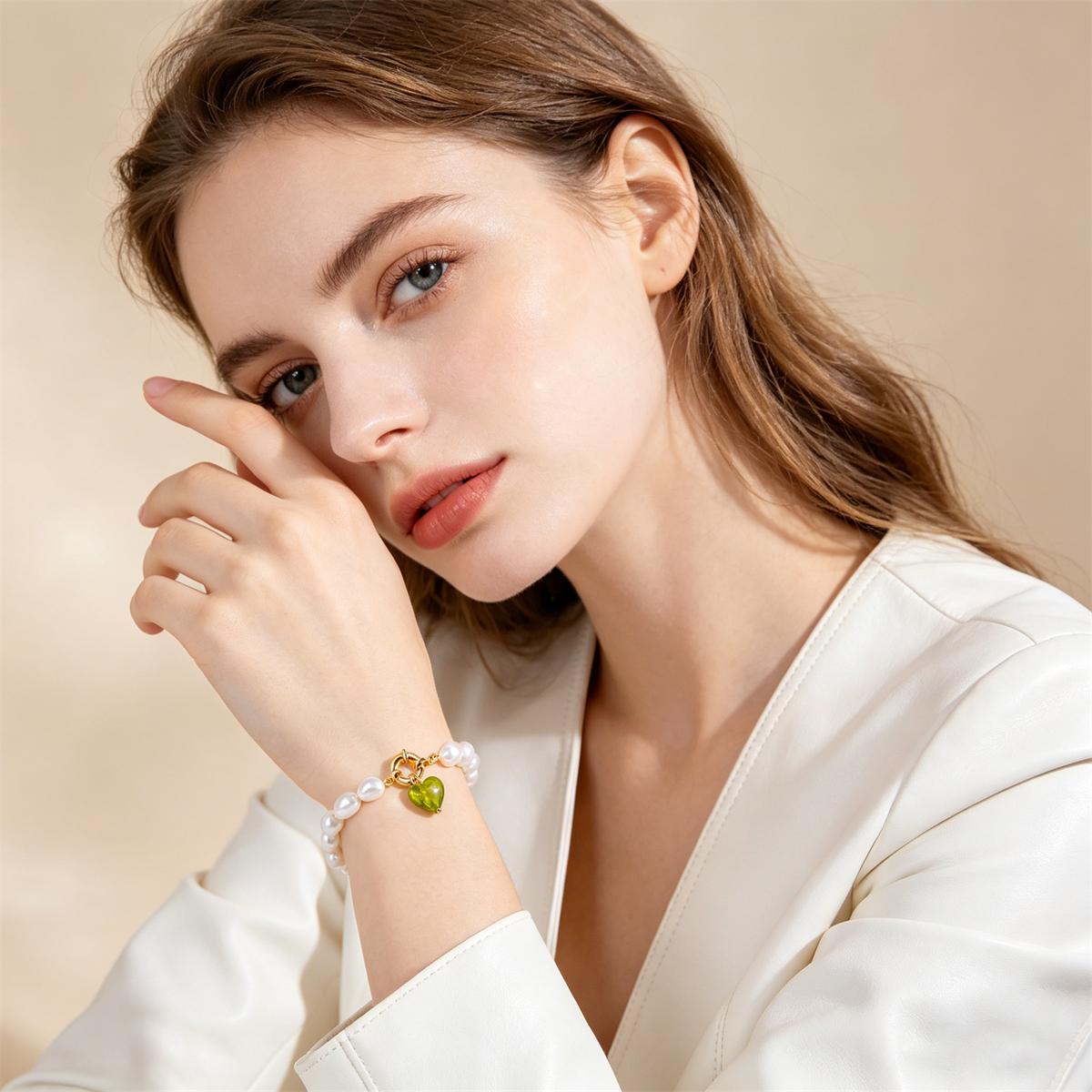 Moonlit Forest Heart Baroque Bracelet