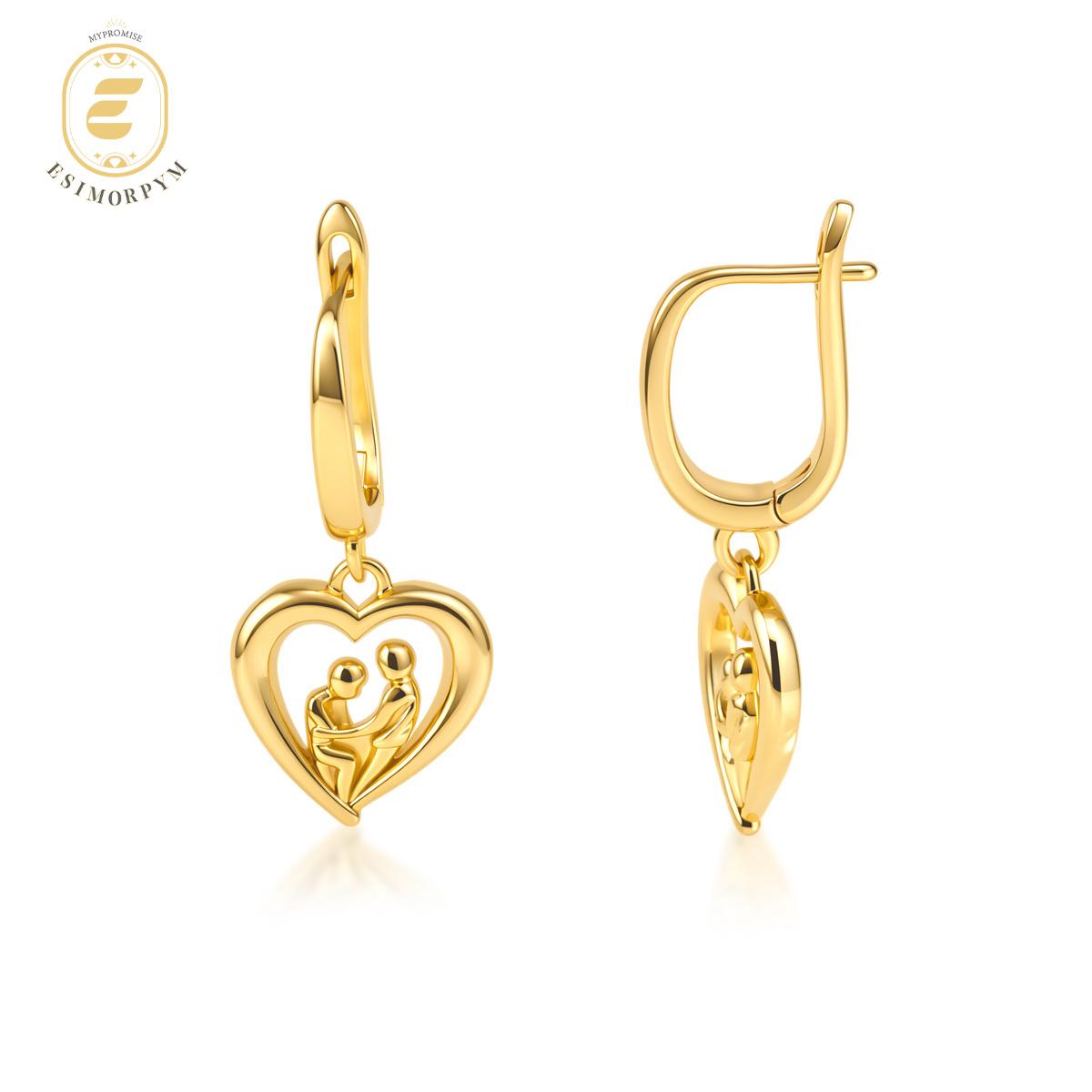 Hug of Love Heart Shape Drop Earrings