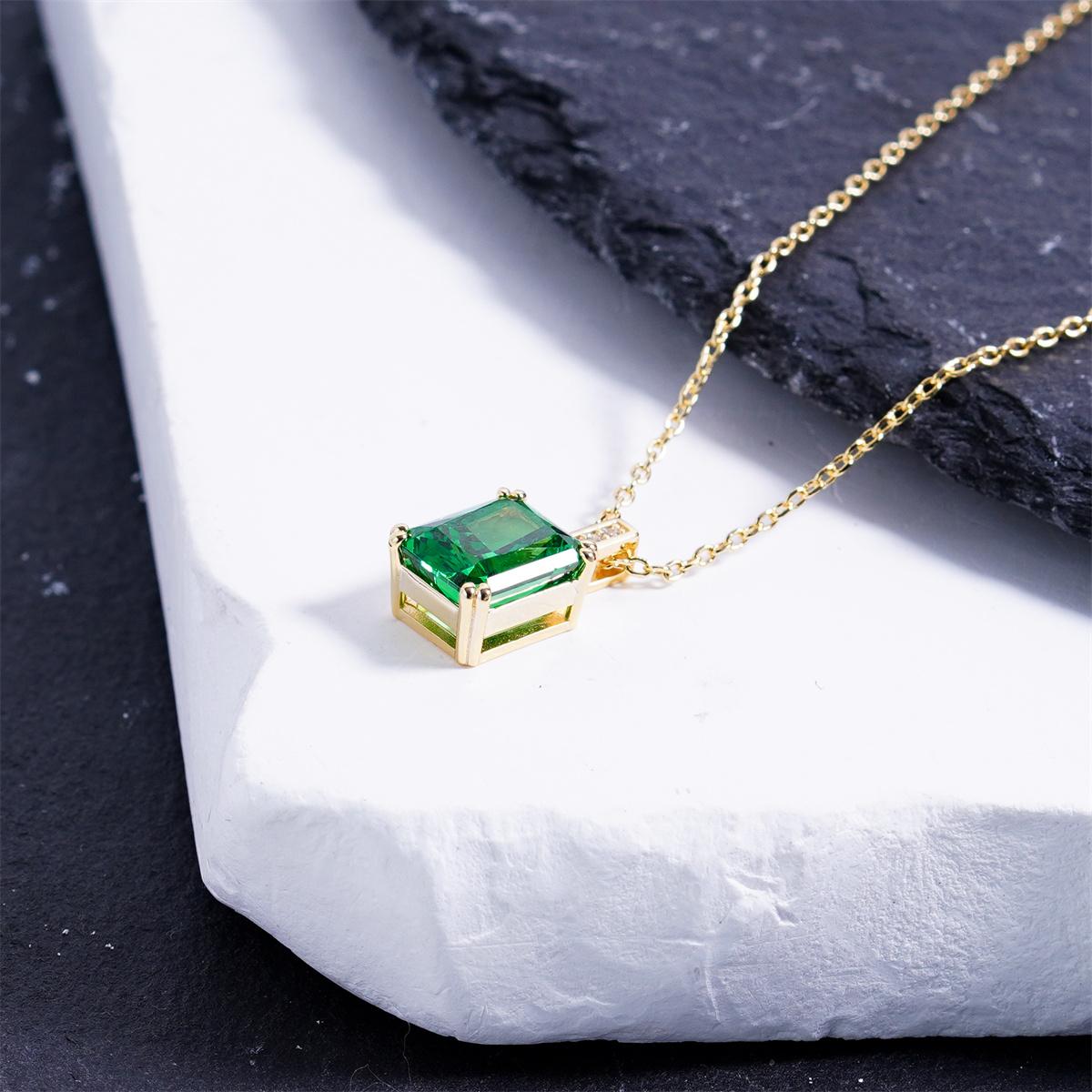 Symphony of Vert Square Pendant Necklace