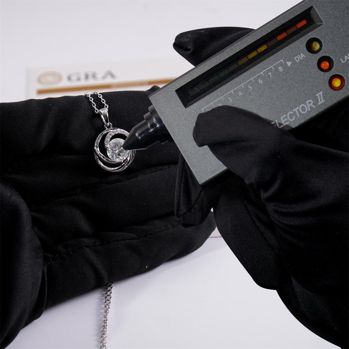 Moissanite 2ct Swirl Pendant Necklace