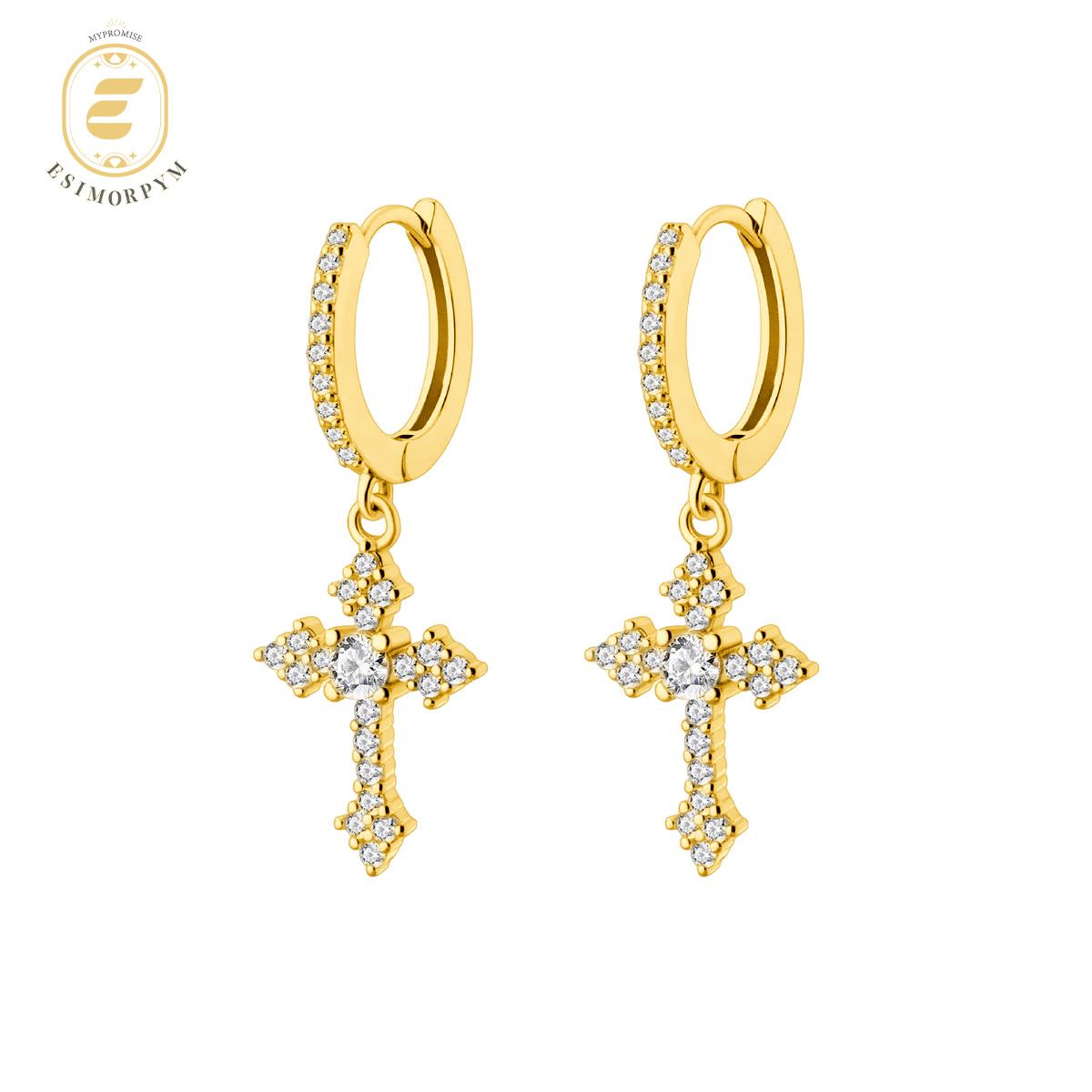 Rhombic Cross Earrings