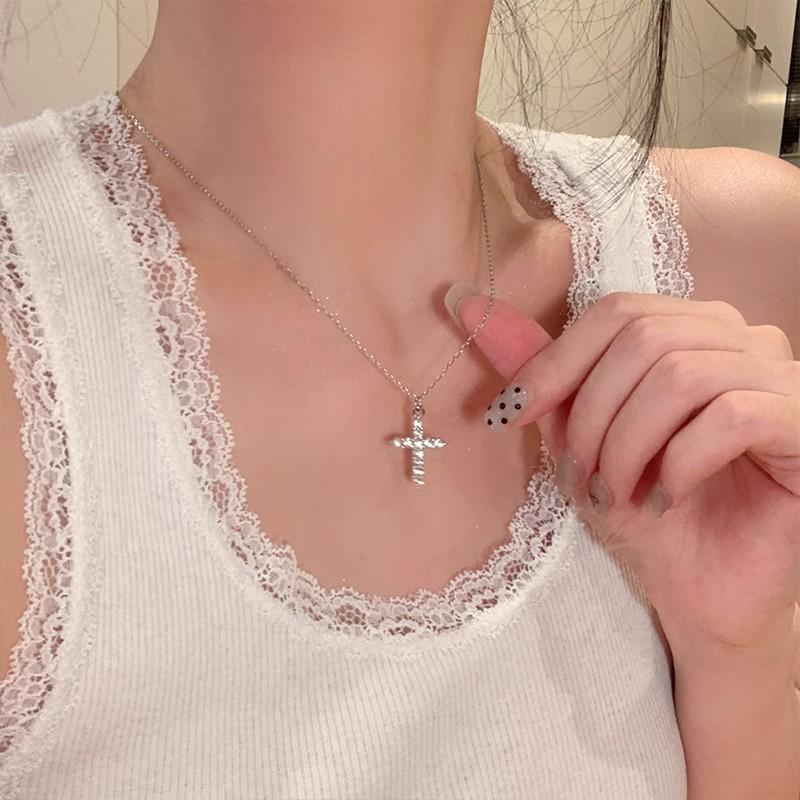 Sparkling Cross Pendant Necklace