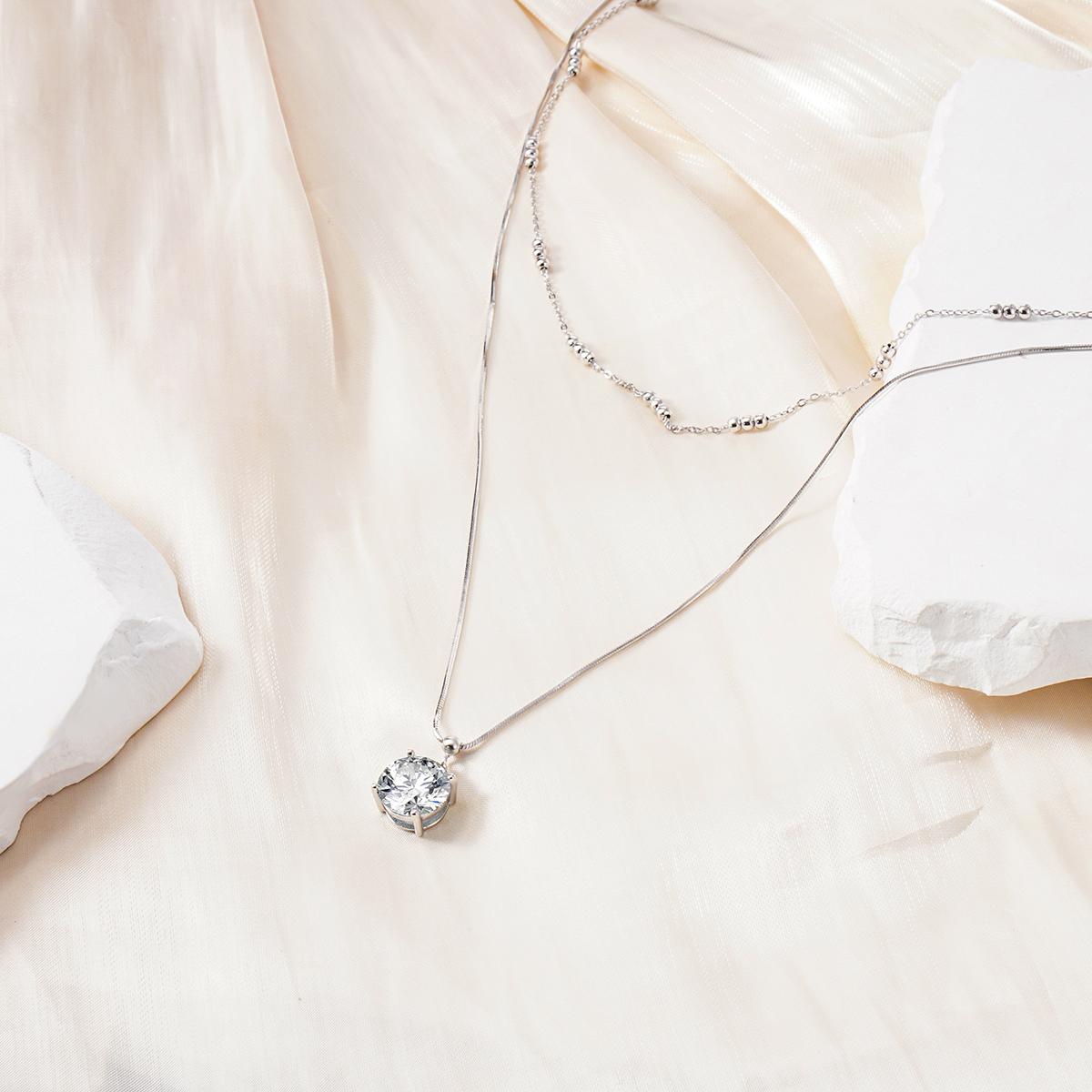 Moissanite 2ct Whispers of Love Copper Pendant Necklace