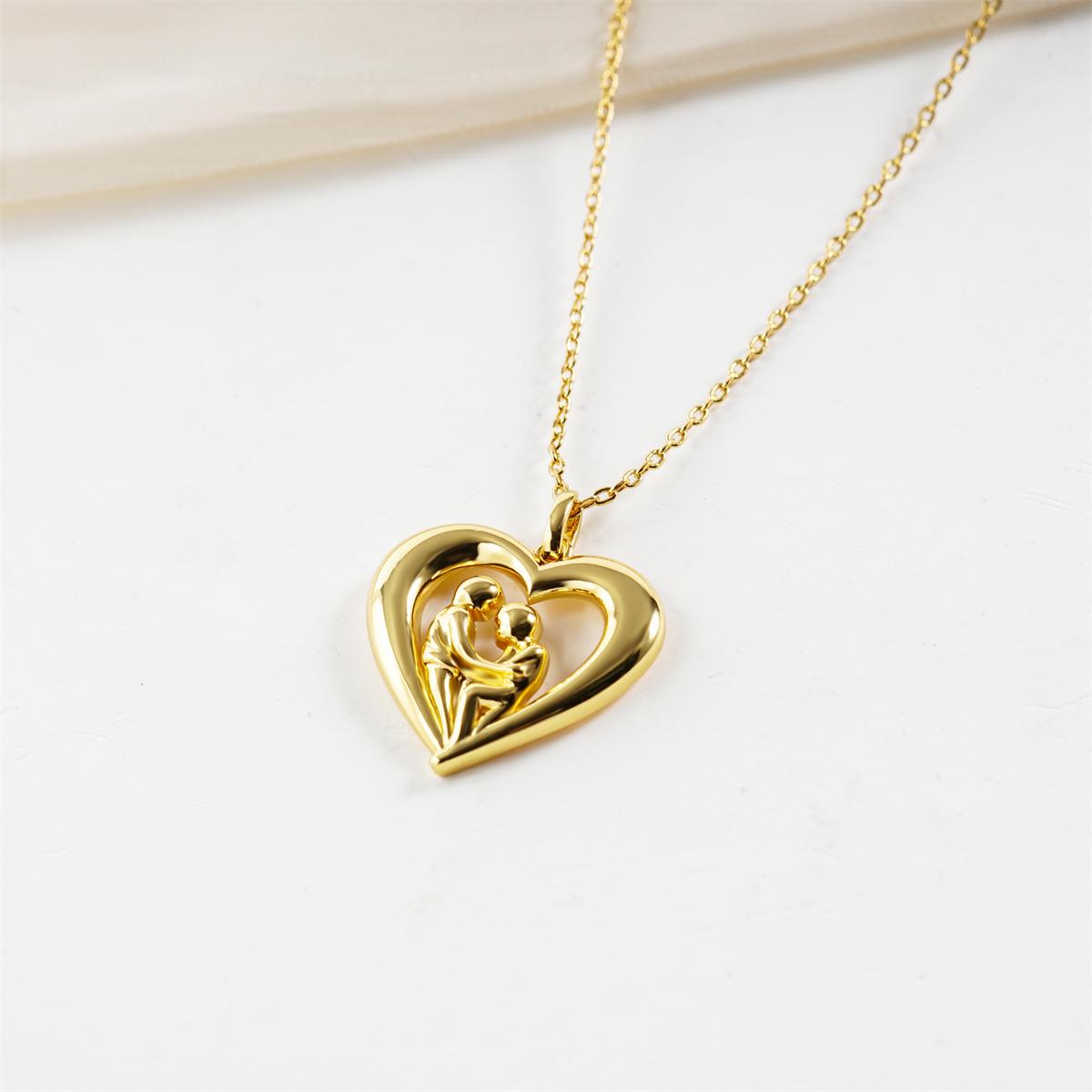 Hug of Love Heart Shape Pendant Necklace