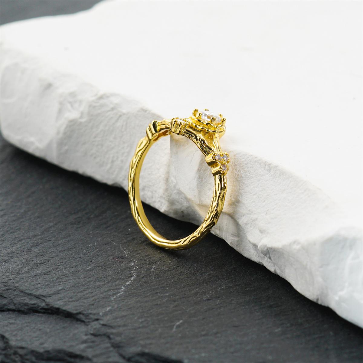 Moissanite Spring Radiance Flower Ring