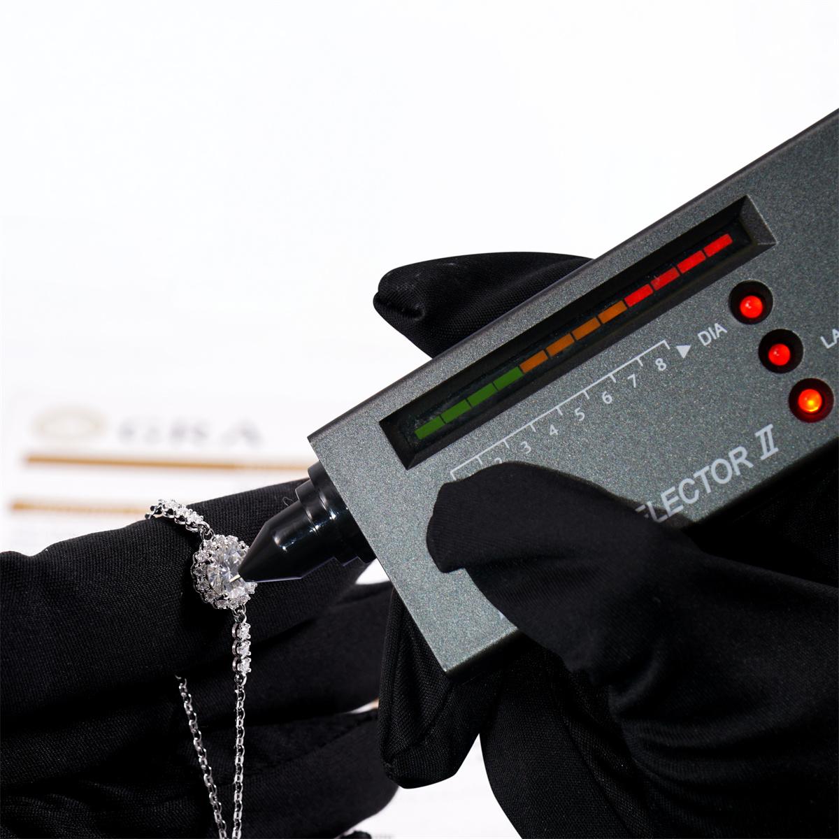 Moissanite Halo Flower Bracelet