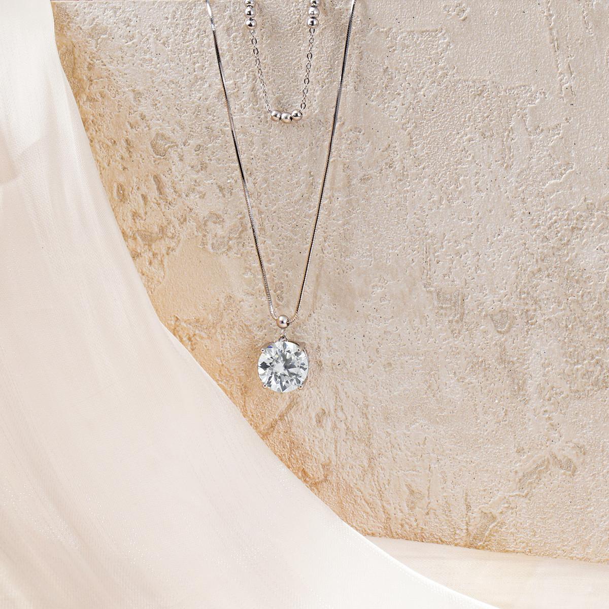 Moissanite 2ct Whispers of Love Copper Pendant Necklace