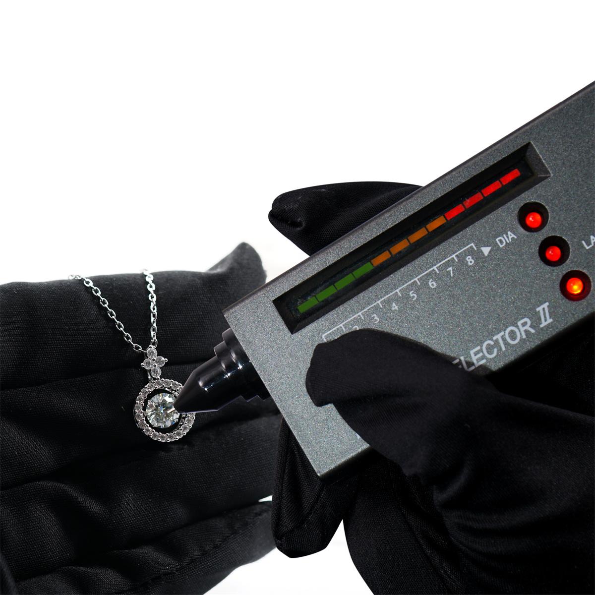 Moissanite 1ct Heartbeat of Light Halo Pendant Necklace