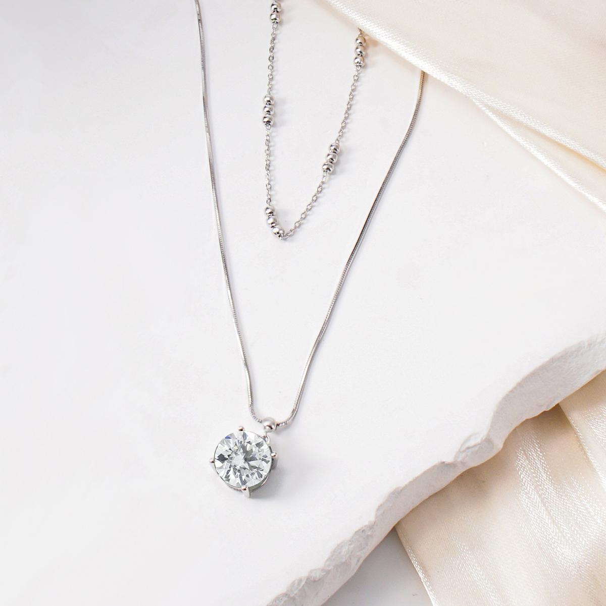 Moissanite 2ct Whispers of Love Copper Pendant Necklace