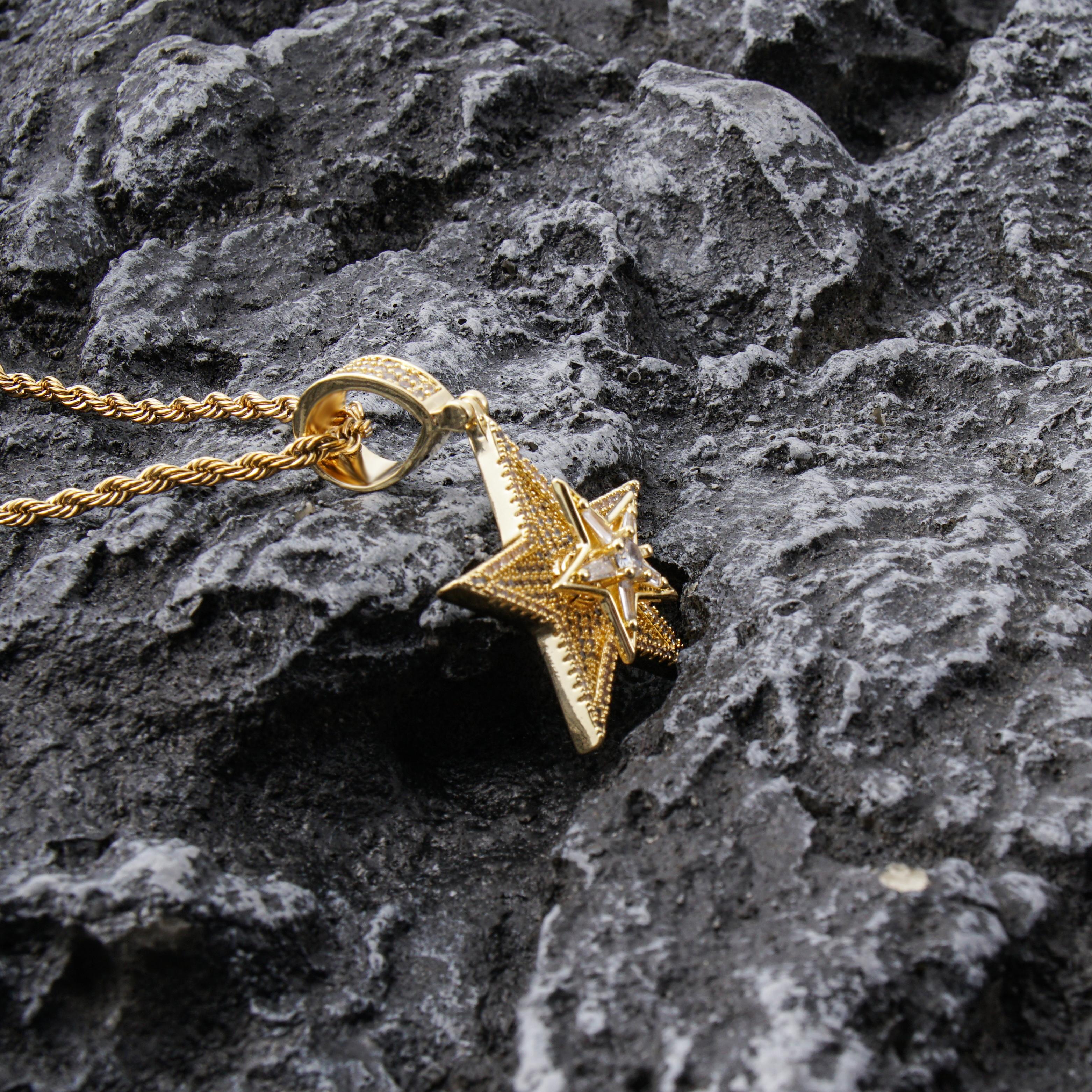Rotatable Star Pendant Necklace