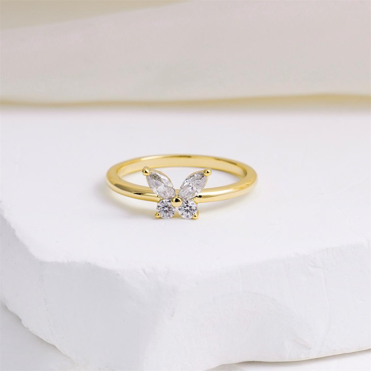 Moissanite Dreamy Butterfly Ring