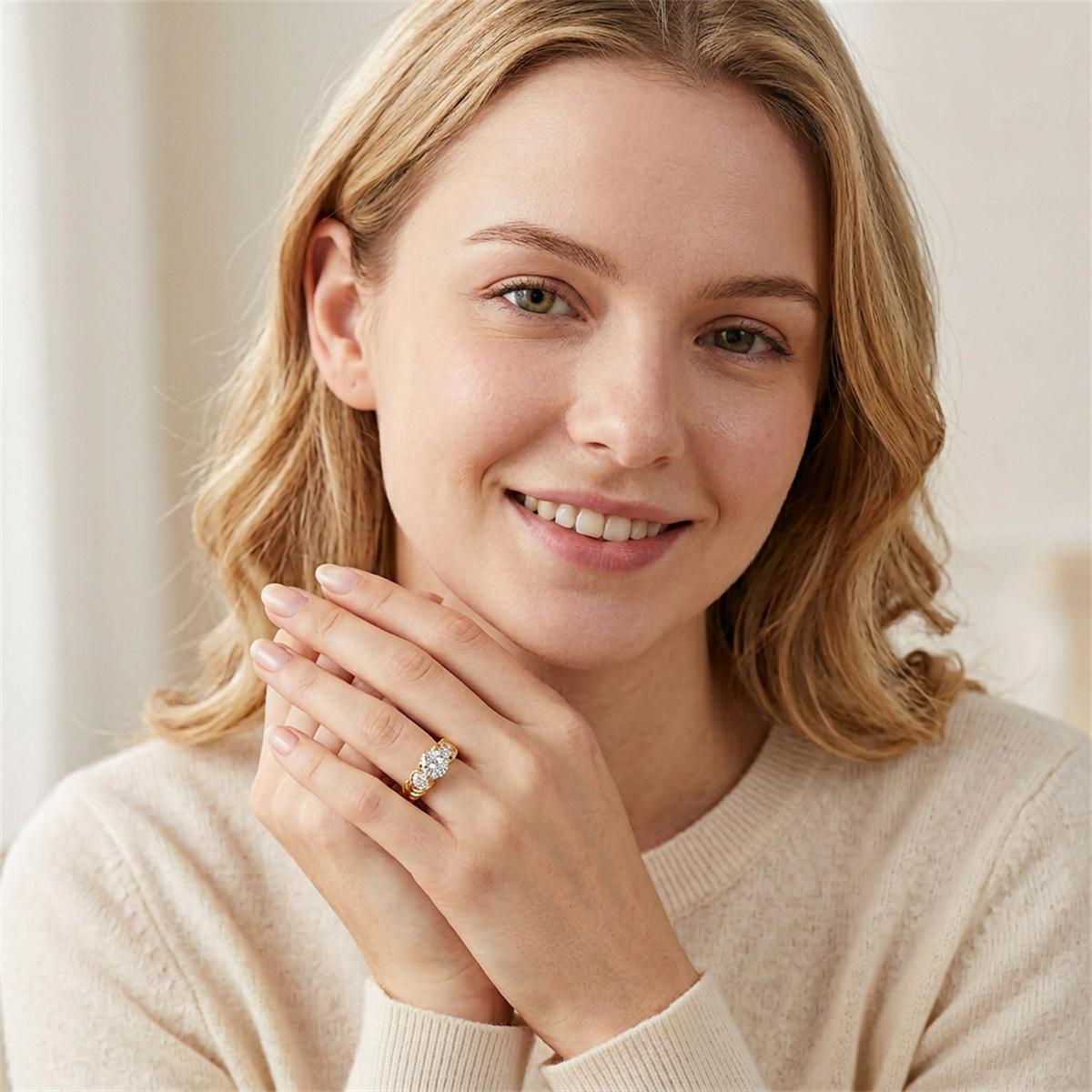 Moissanite 1.8ct Laurel Braided Vine Ring