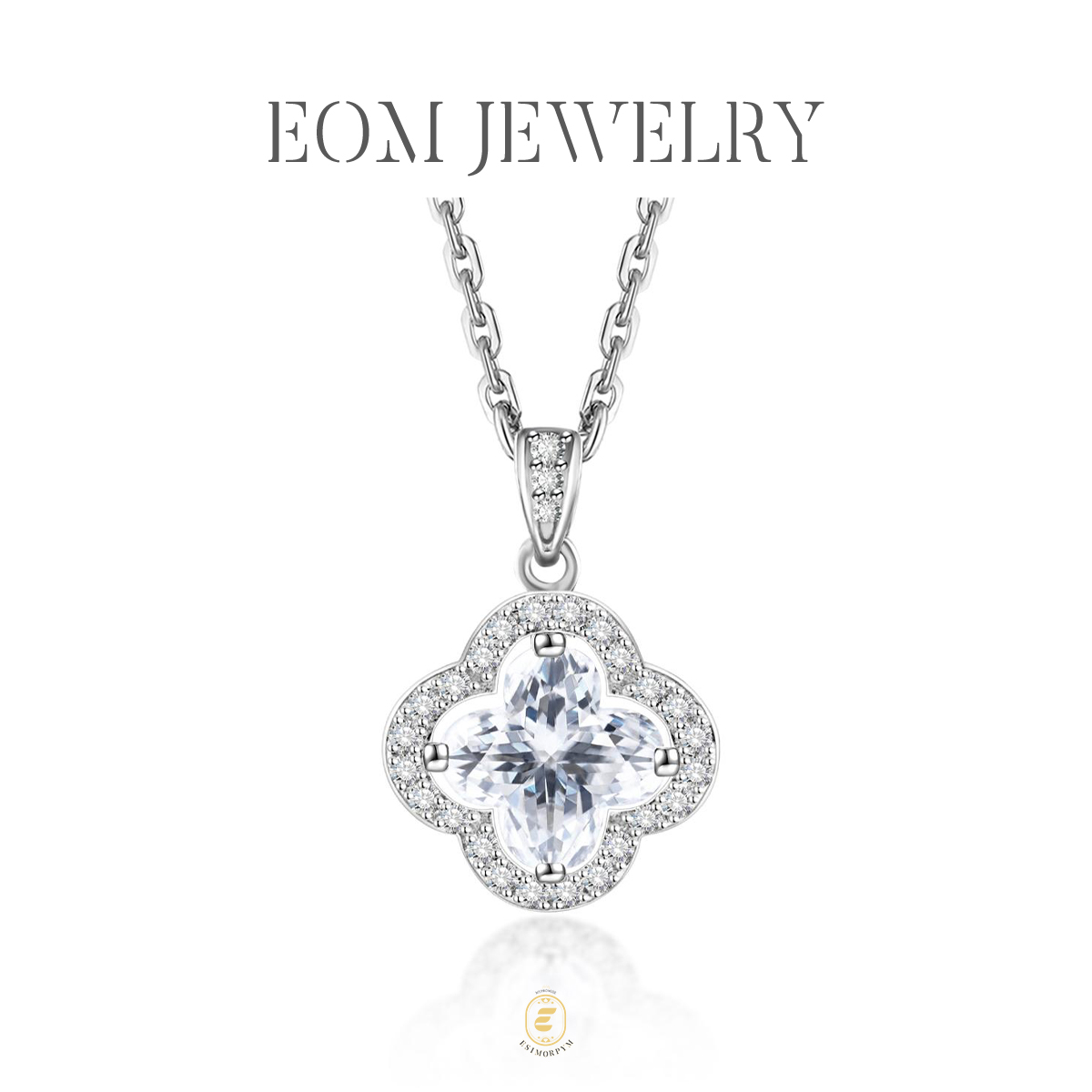 Moissanite 1.1ct Bling Luxury Four-Leaf Clover Pendant Necklace (Buy 2 Free Shipping & Extra $3.99 off)