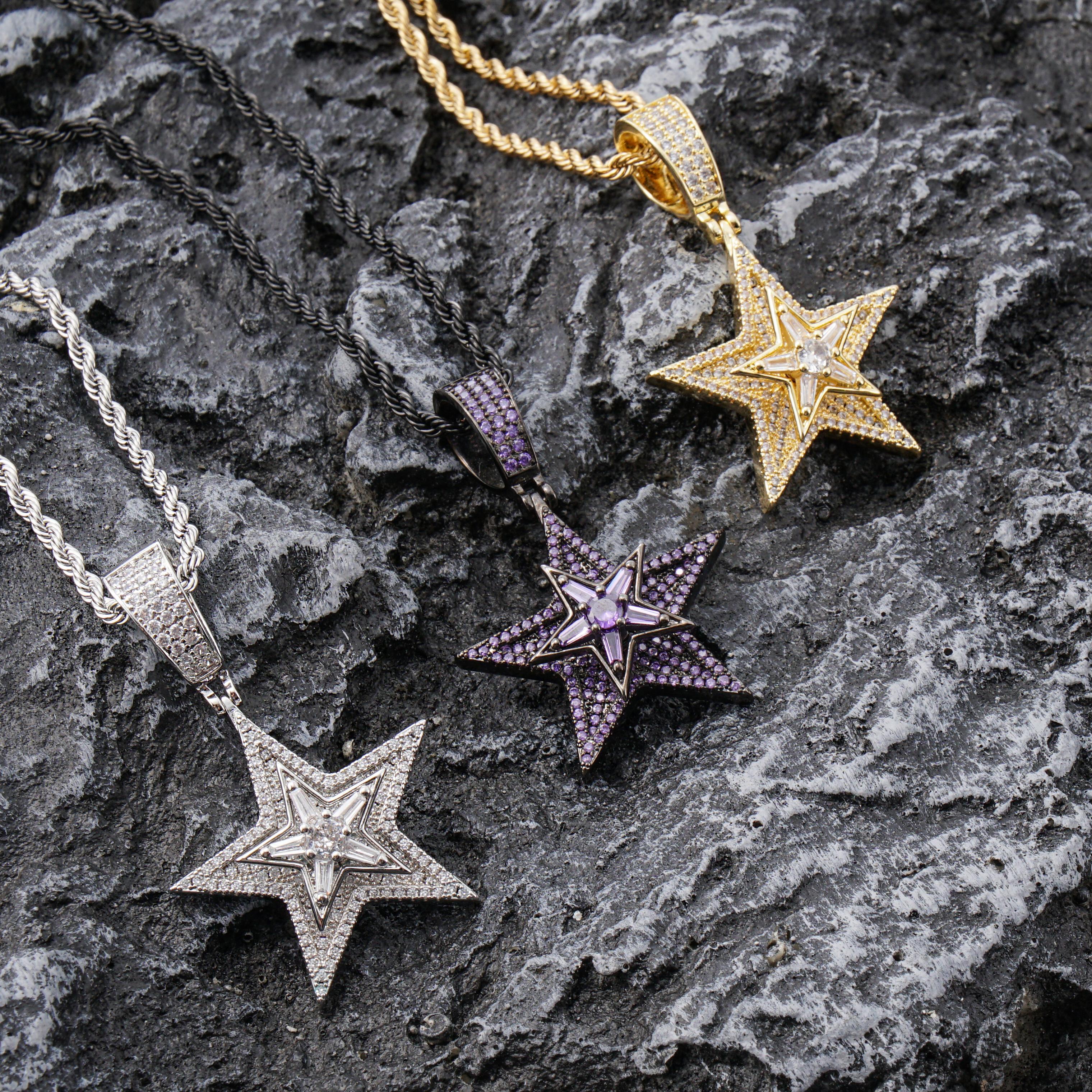Rotatable Star Pendant Necklace